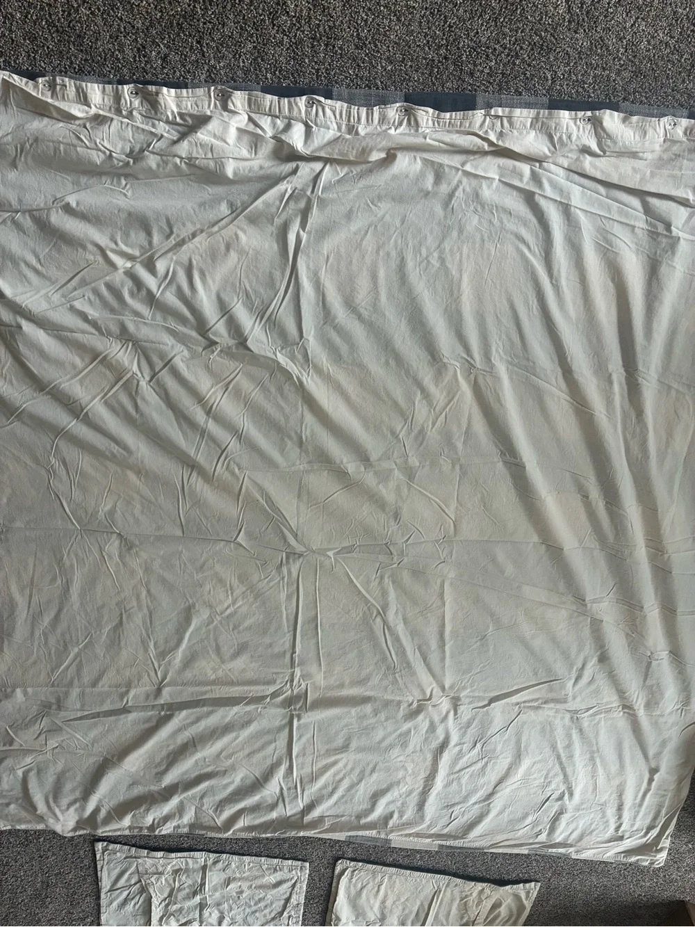 POTTERY BARN 3 Piece Queen Duvet Set Bryce Buffalo Check Black Gray Cream